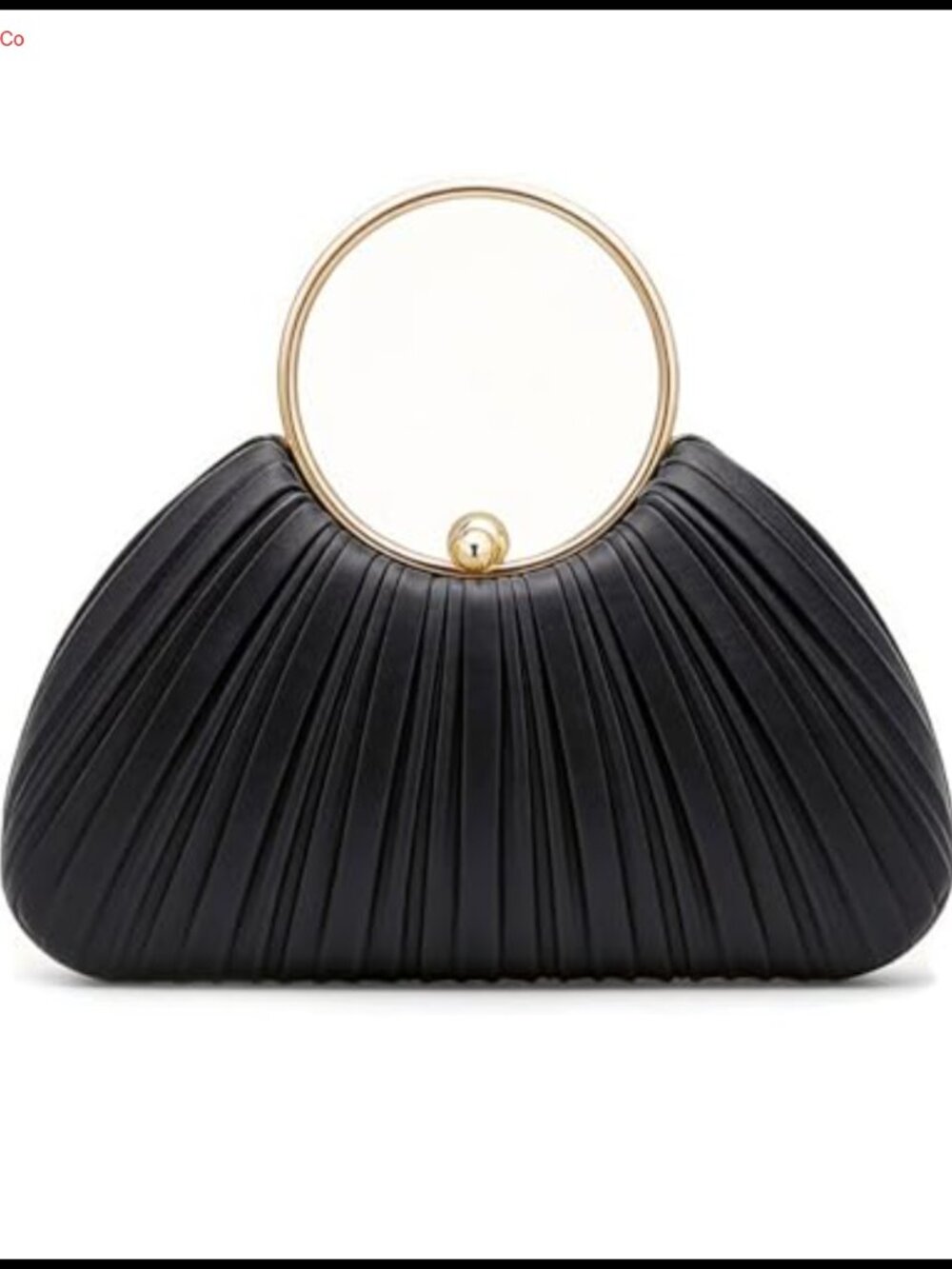 Women's Pleated Clutch Purse with Chain Evening Bag